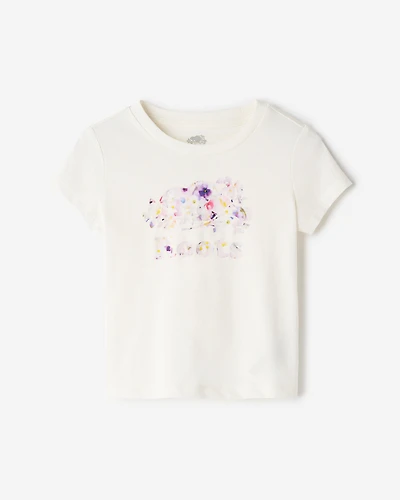 T-shirt ajusté à motif floral pour tout-petits