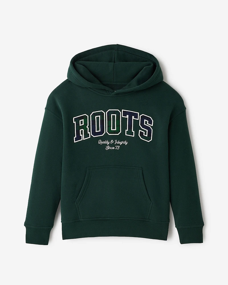 Kids Plaid Applique Hoodie