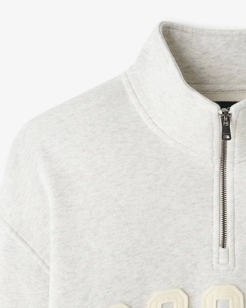 Chandail à demi-glissière avec appliqué Roots