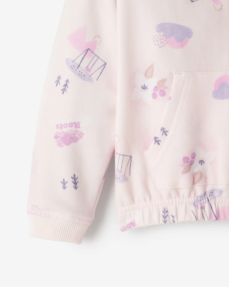 Chandail à capuchon et glissière Terrain de jeu de la nature pour tout-petits