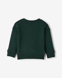 Baby Plaid Applique Crew