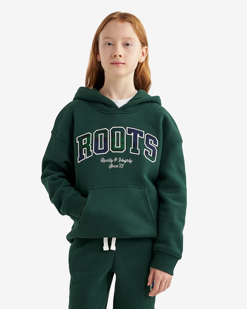 Kids Plaid Applique Hoodie