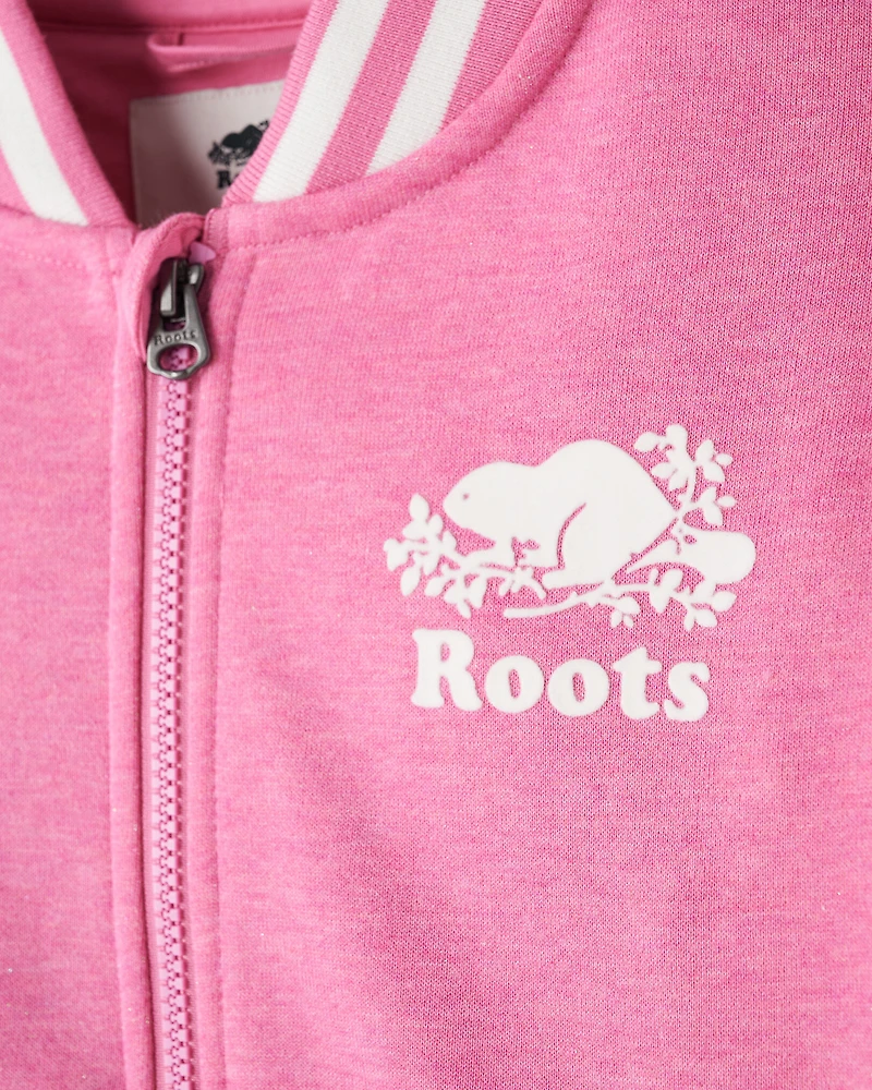 Girls Cooper Sparkle Varsity Jacket