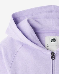 Chandail original à capuchon et glissière en jersey bouclette de coton bio pour enfants