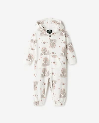 Barboteuse à capuchon Ours douillet pour bébés
