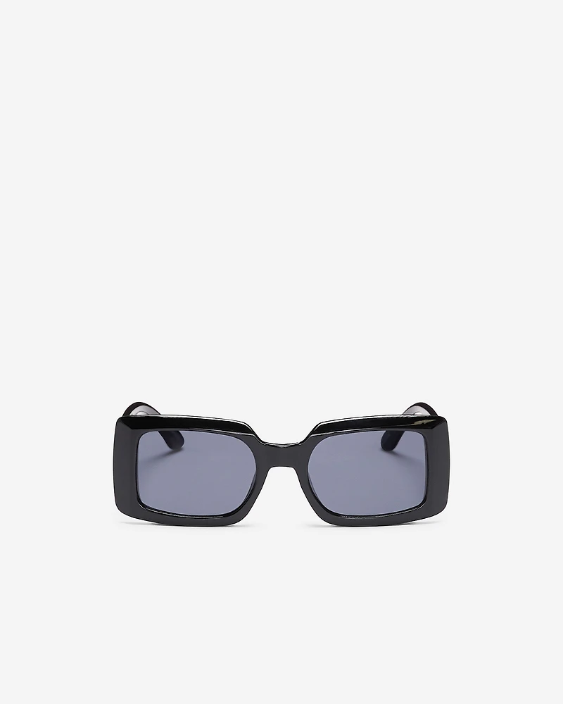 Womens Plastic Rectangle Sunglasses
