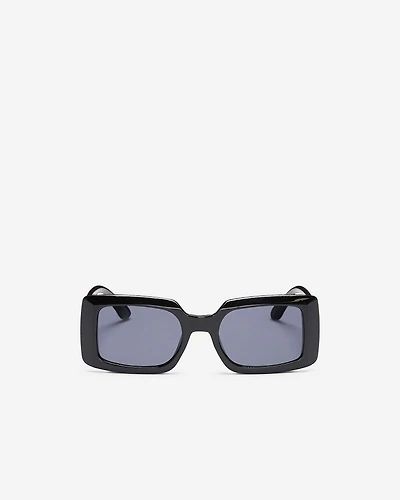 Womens Plastic Rectangle Sunglasses