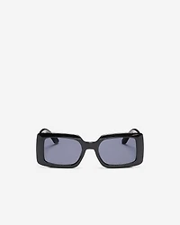 Womens Plastic Rectangle Sunglasses