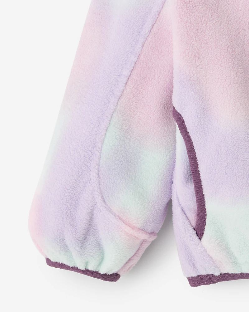 Chandail à capuchon et glissière sport en micromolleton pour tout-petits