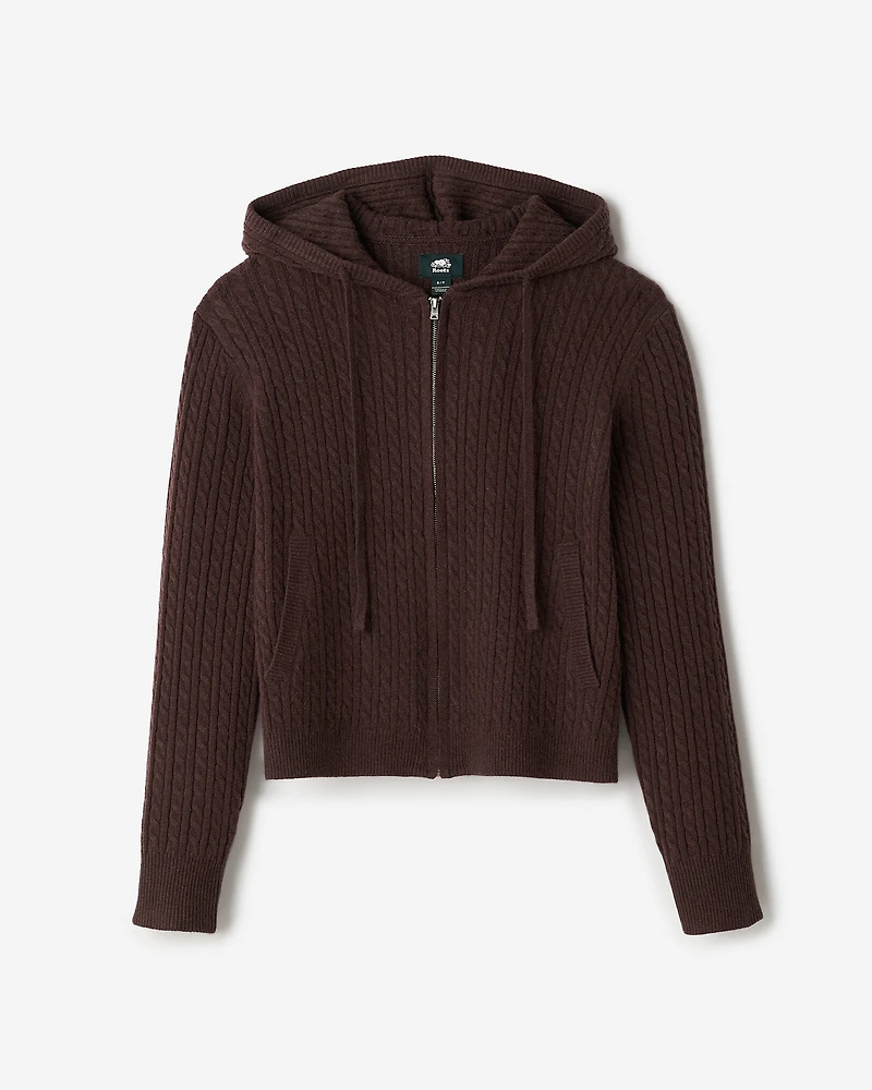 Bowen Cable Knit Full Zip Hoodie
