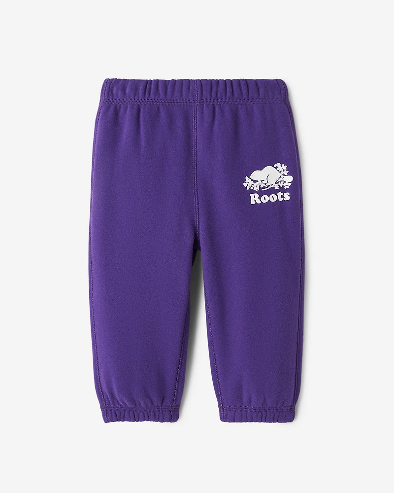 Pantalon original en molleton de coton bio Roots pour bébés