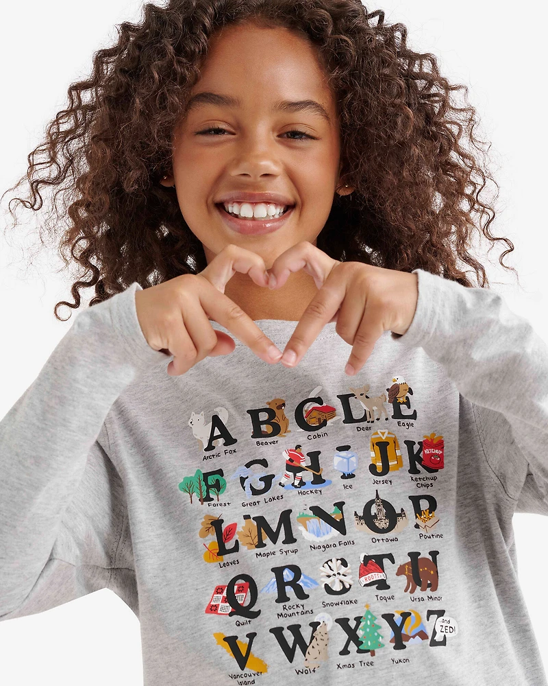 T-shirt ABC du Canada pour enfants
