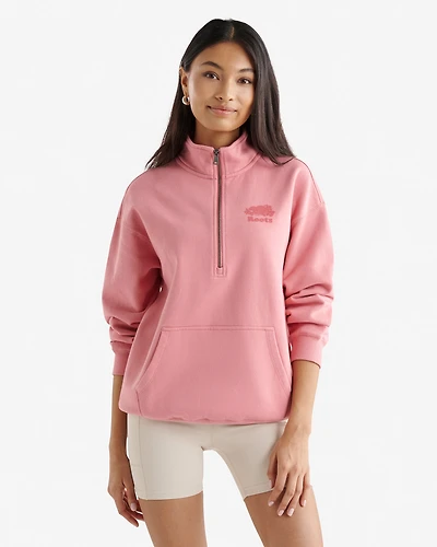 Organic Cooper Relaxed Half Zip Stein