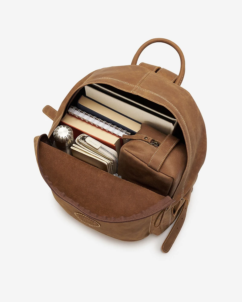 Sac à dos pour étudiant en cuir Tribe