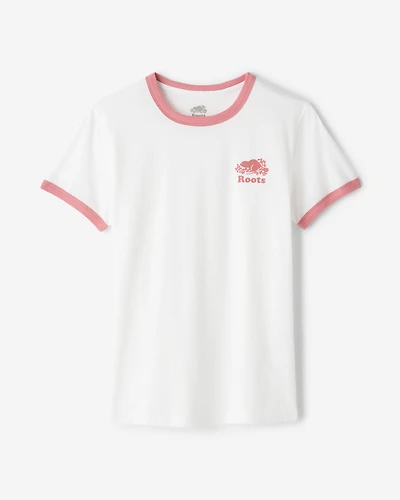T-shirt à bordures contrastantes Cooper pour femme