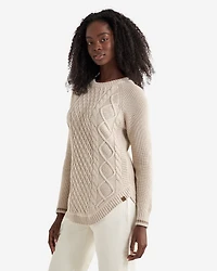 Chandail à col rond Cabane à torsades