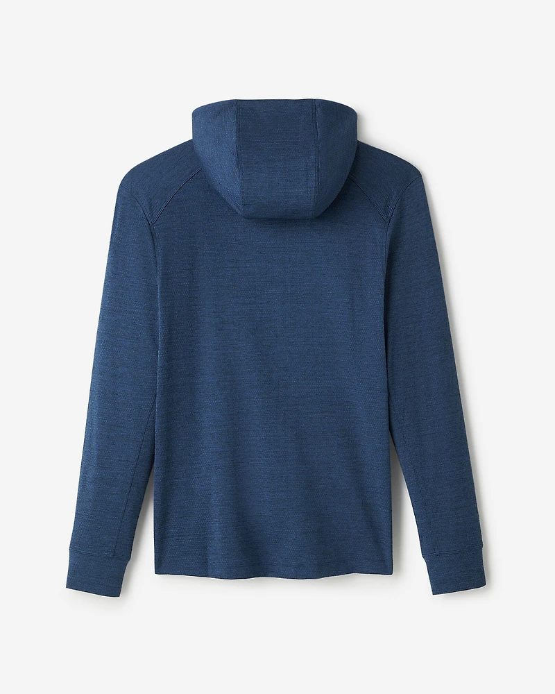Chandail à capuchon et glissière sport texturé