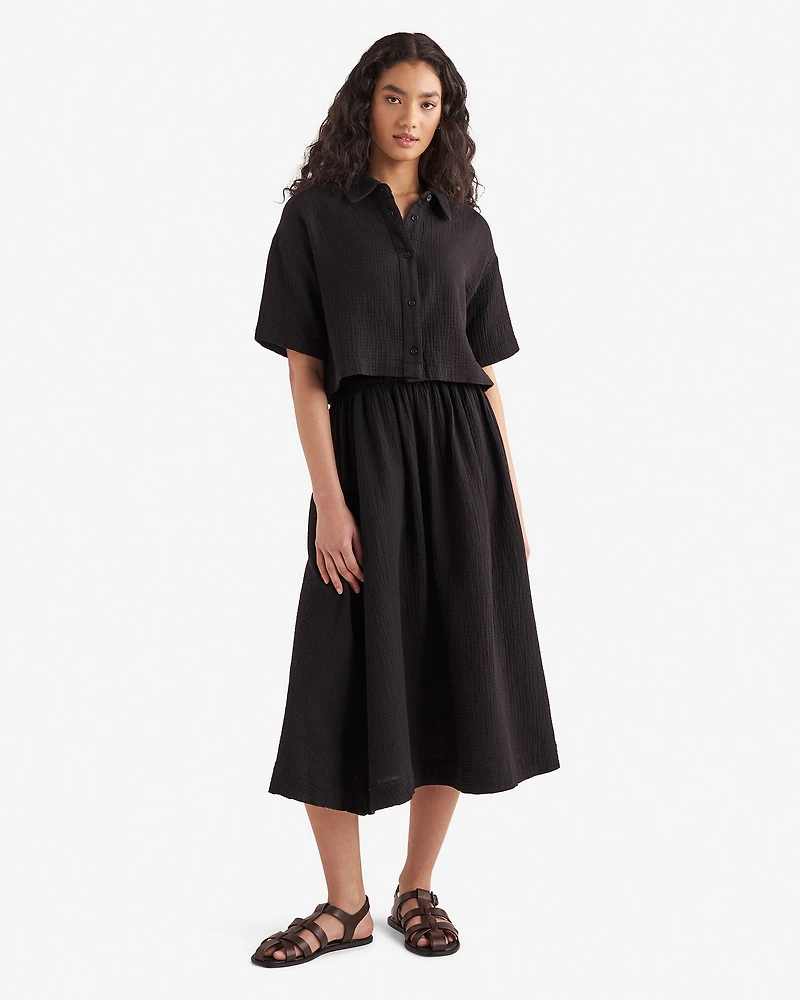Isla Cotton Gauze Short Sleeve Shirt