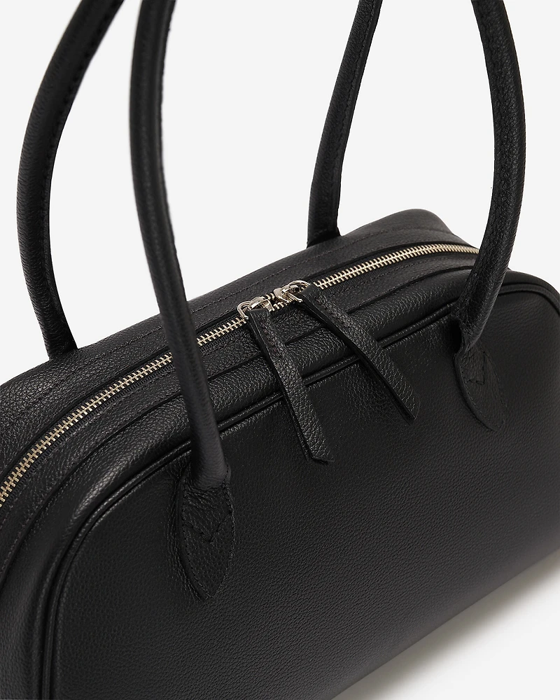 Sac à main style bowling en cuir Cervino