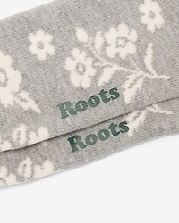Adult Floral Print Quarter Sock