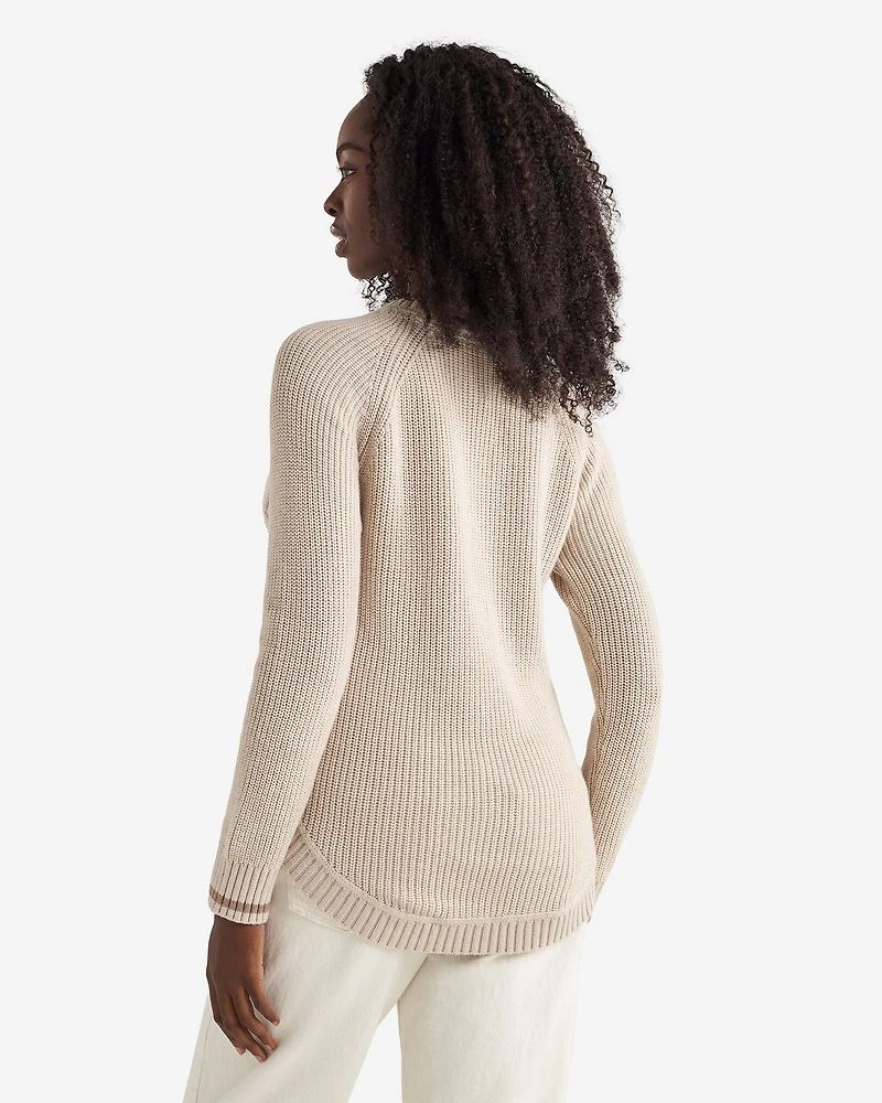 Chandail à col rond Cabane à torsades