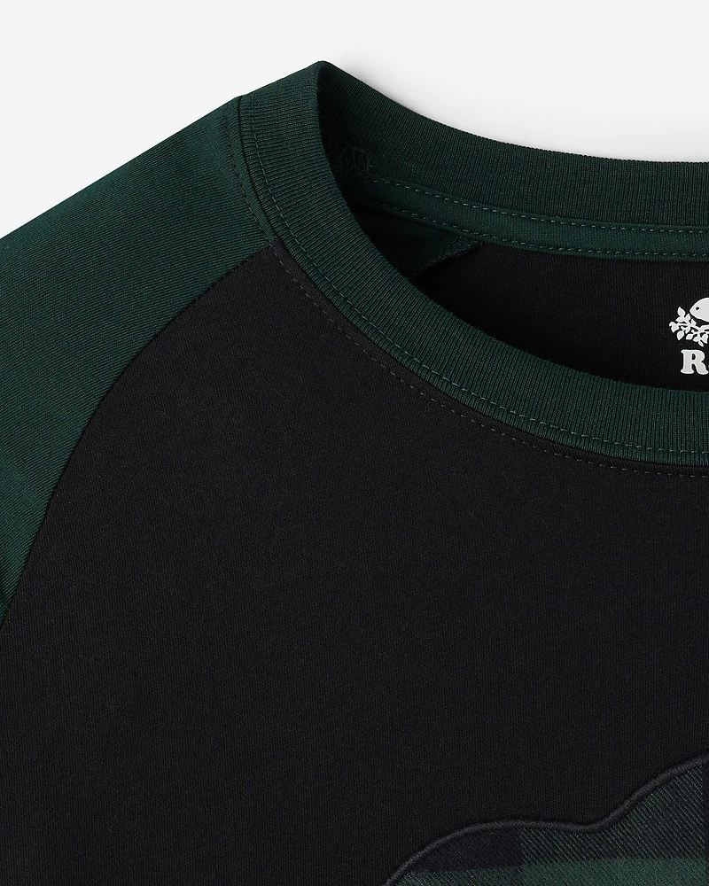 Mens Cooper Plaid Raglan Long Sleeve T-Shirt