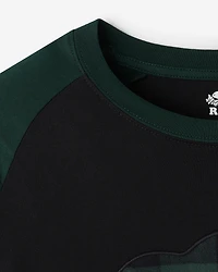 Mens Cooper Plaid Raglan Long Sleeve T-Shirt