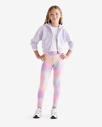 Chandail prérétréci en coton bio à capuchon et glissière Cooper pour fille