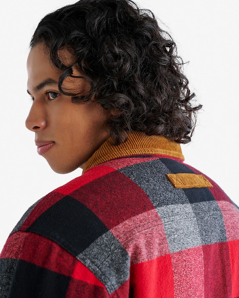 Blouson à carreaux Park avec doublure en sherpa