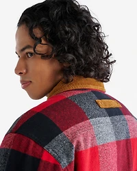 Blouson à carreaux Park avec doublure en sherpa