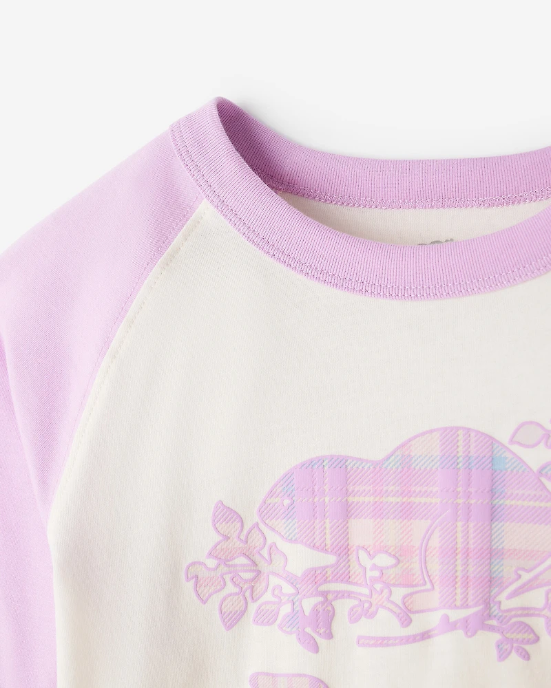 T-shirt style baseball à carreaux pour enfants