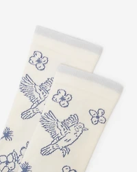 Womens Floral Sock
