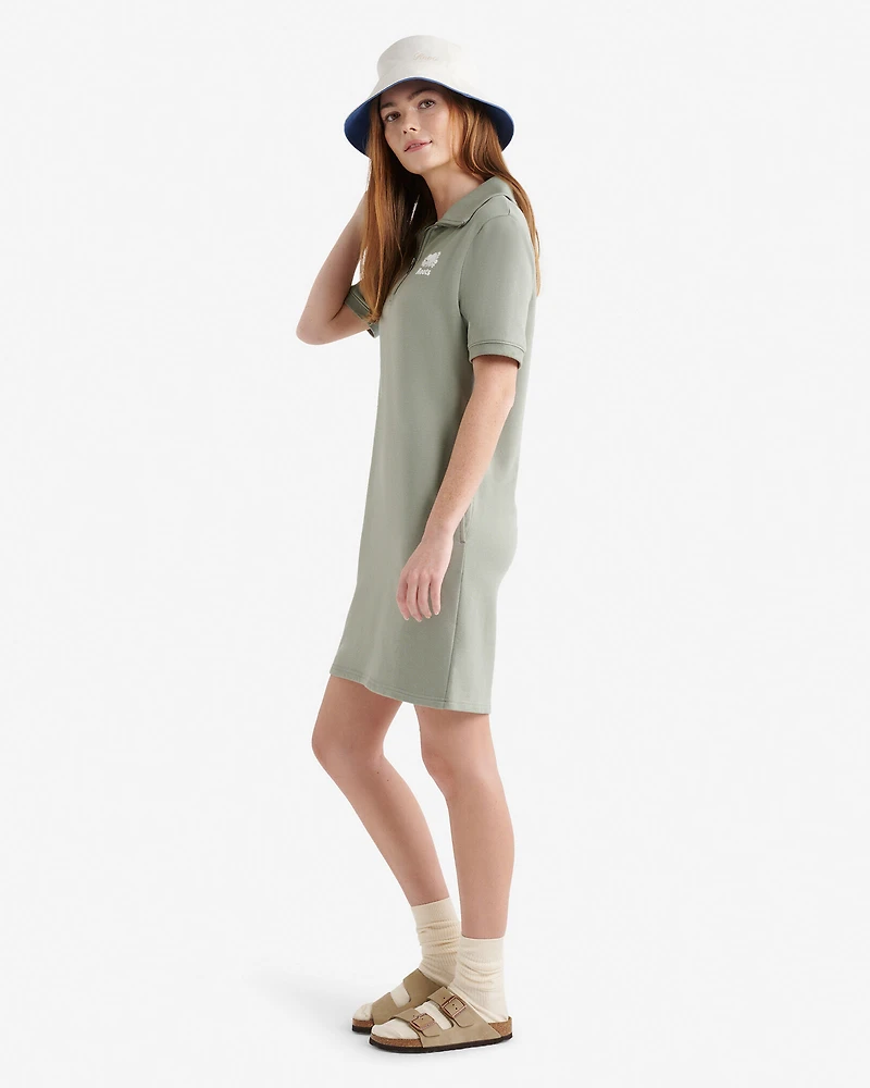 Cooper Terry Short Sleeve Quarter Zip Dress