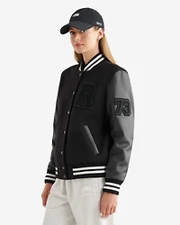 Blouson universitaire rétro pour femme