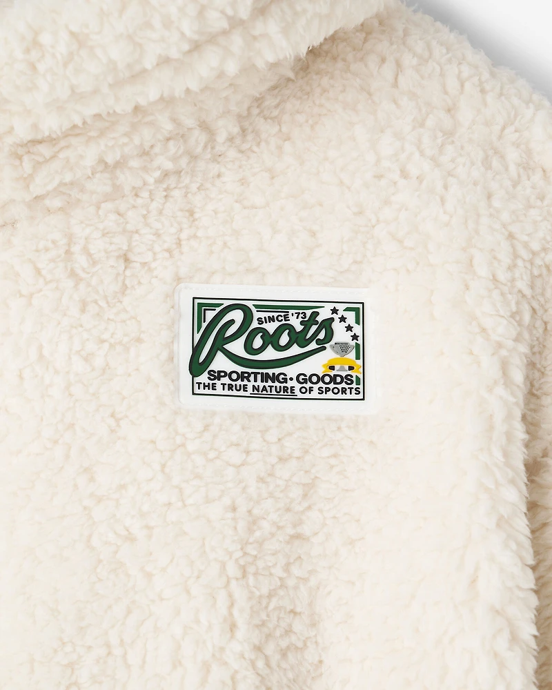 Chandail à capuchon et glissière en molleton style mouton Creekside pour enfants