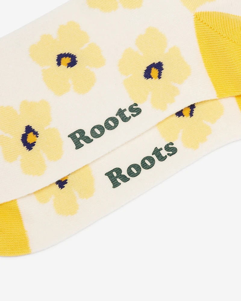 Mi-chaussettes à motif pétales pour adultes