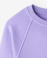 Chandail à col rond bouffant en molleton Nuage pour filles