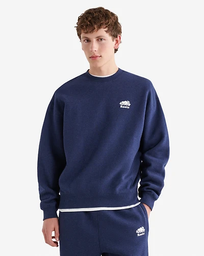 Chandail à col rond original décontracté en molleton de coton bio