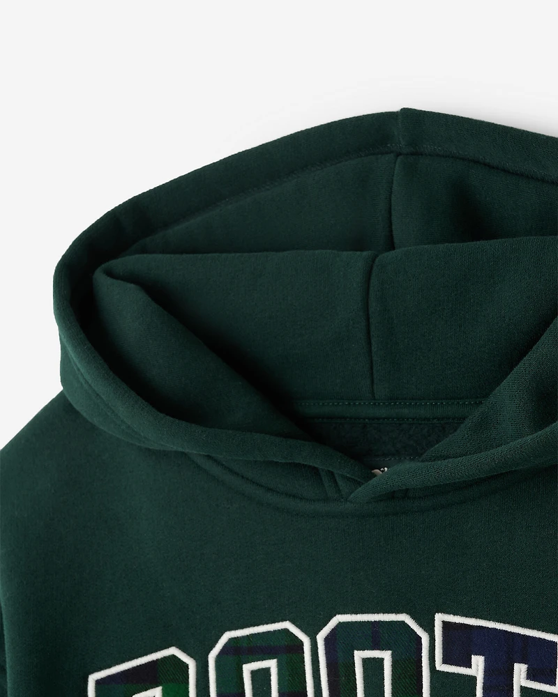 Kids Plaid Applique Hoodie