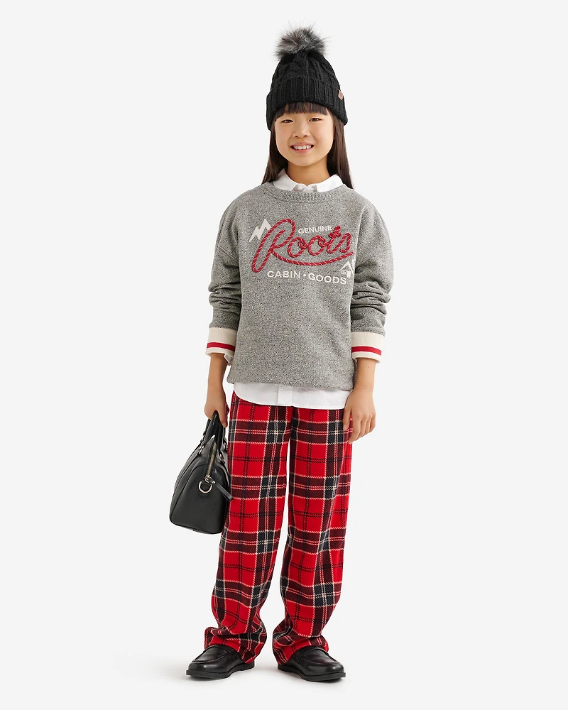 Chandail à col rond avec appliqué Cabane pour enfants