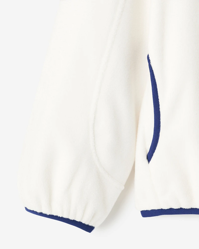 Chandail sport à col demi-glissière en micromolleton pour enfants