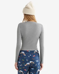 Womens Holiday Fitted Long Sleeve Top