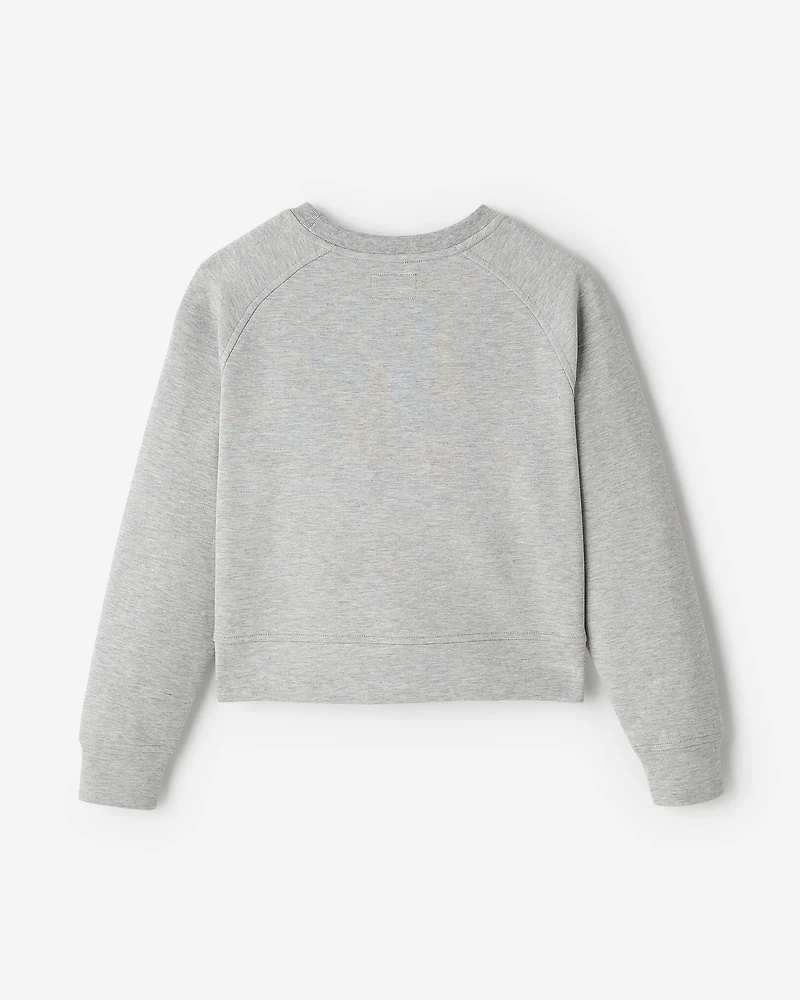 Chandail à col rond Interlock Recover pour filles