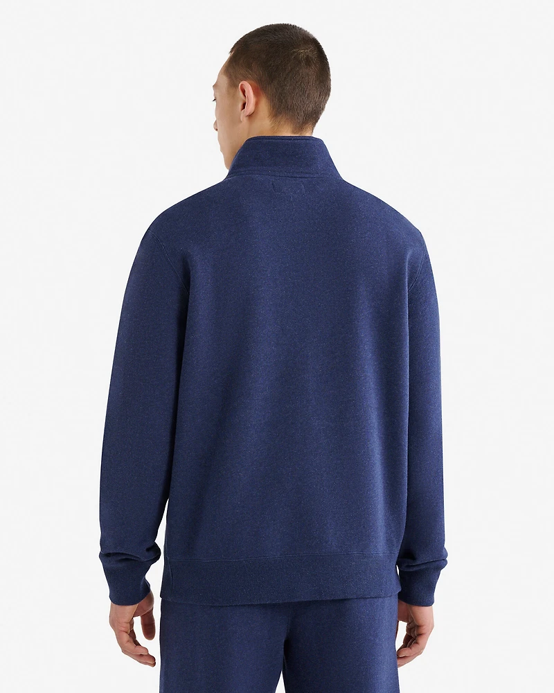 Chandail à glissière un quart original en coton bio