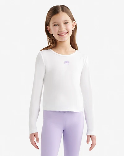 T-shirt sport à ourlet tulipe ajusté pour filles