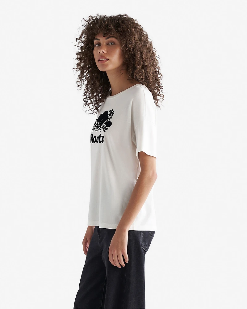 T-shirt décontracté en coton bio Cooper pour femme