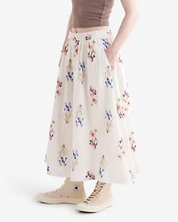 Isla Cotton Gauze Print Skirt