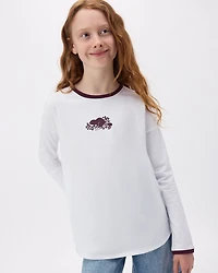 T-shirt à manches longues déconracté Cooper Pop pour filles