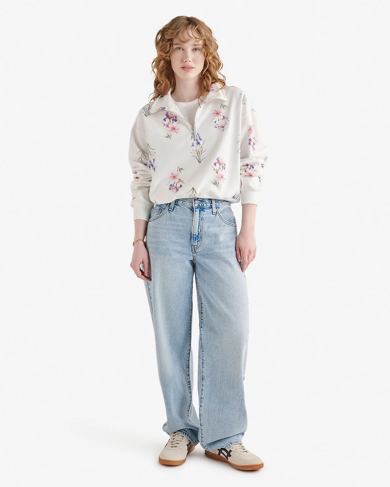 Cooper Floral Half Zip Stein