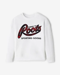 Kids Plaid Applique Crew Sweatshirt